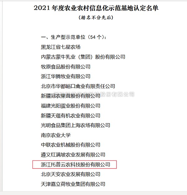 lewin乐玩官网入选2021年度全国农业村落信息化示范基地